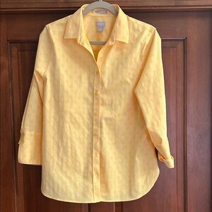 Chico's Sunny Yellow Blouse Size 10 / med lg